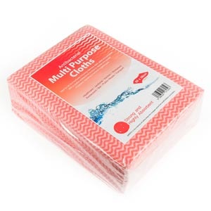 Hygimax All Purpose Wiping Cloths Red Pack of 50